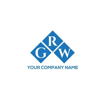 GRW letter logo design on white background. GRW creative initials letter logo Stock Illustration