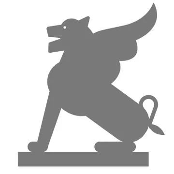 Gryphon flat illustration on white Stock Illustration