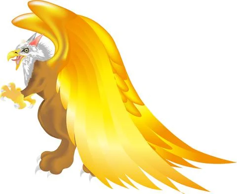 Gryphon mythical creature Stock Illustration