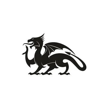 Gryphon mythical creature isolated dragon beast Stock Illustration