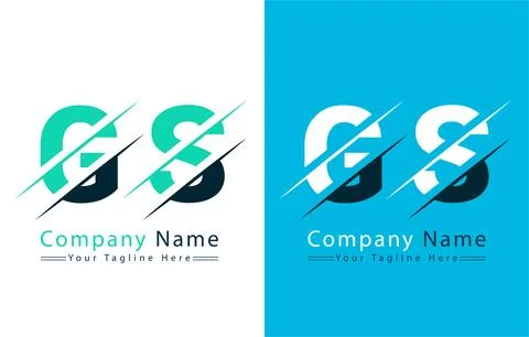 GS Letter Logo Vector Design Concept Elements Illustrazione stock