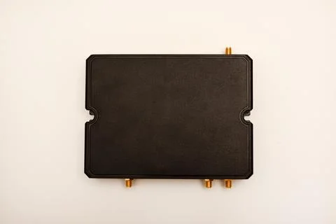 GSM modem. An Internet station with a SIM card. A black router on a white b.. Stock Photos