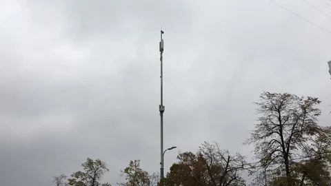 Gsm tower in the background of clouds 스톡 동영상 86325714