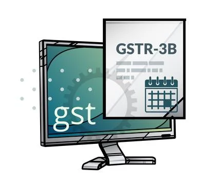 GST Compliance - GSTR-3B Return Filing - Illustration Stock Illustration
