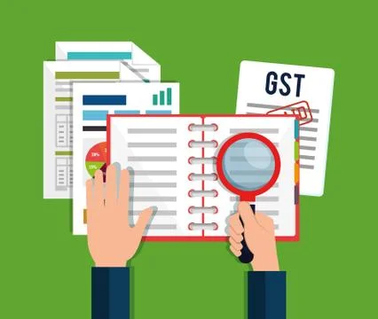 Gst time set elements icons Illustrazione stock