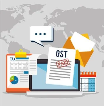 Gst time set elements icons 스톡 일러스트