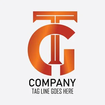 GT Letter Logo Design Stock Illustration