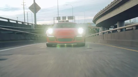 GT3RS driving on the street Video stock 212450681