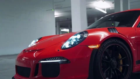 GT3RS showing the headlights Video stock 212449932