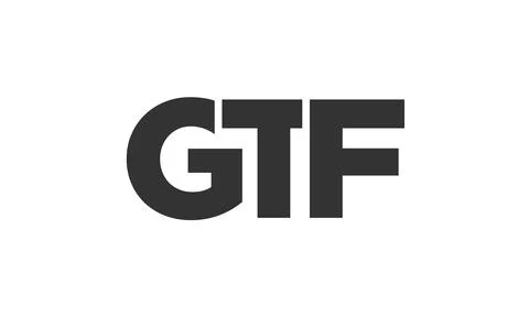 GTF logo design template with strong and modern bold text. Initial based ve.. Stock Illustration
