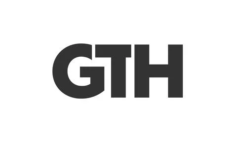 GTH logo design template with strong and modern bold text. Initial based ve.. Stock Illustration