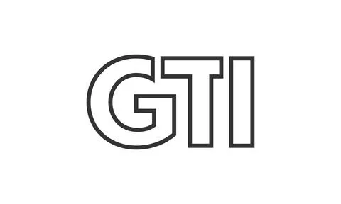 GTI logo design template with strong and modern bold text. Initial based ve.. Stock Illustration