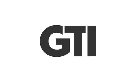 GTI logo design template with strong and modern bold text. Initial based ve.. Stock Illustration
