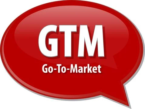 GTM acronym word speech bubble illustration Illustrazione stock