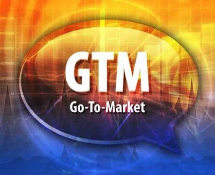GTM acronym word speech bubble illustration Stock-Illustration