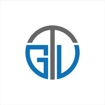 GTV Letter monogram Initial Logo Design Template Vector Illustration. GTV e.. Stock Illustration