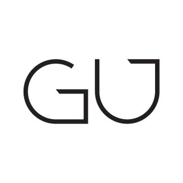 Gu initial letter vector logo icon Illustrazione stock