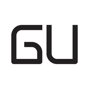 Gu initial letter vector logo icon Stock Illustration