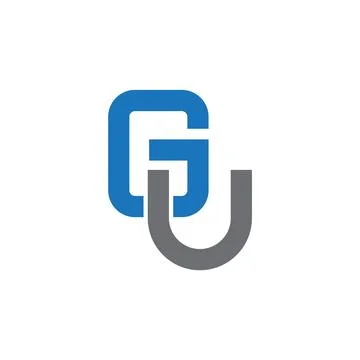 GU Letter monogram Initial Logo Design Template Vector Illustration. GU ele.. Stock Illustration