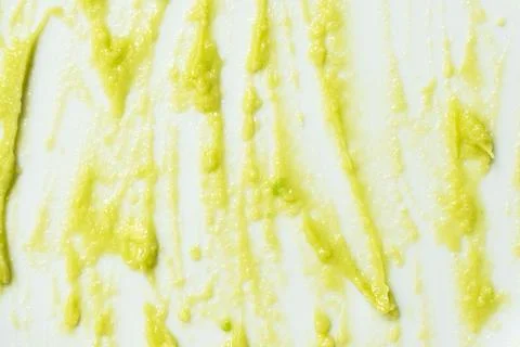 Guacamole Stroke on White Background, Abstract Cooking Background. Stock Photos