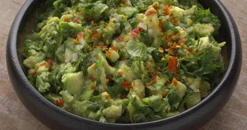 Guacamone - Mexican avocado dip. Stock Footage 278035329