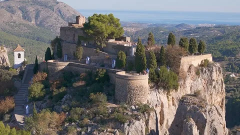 Guadalest by drone Stock Footage 281273086