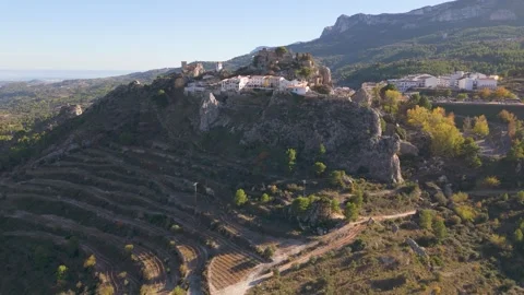 Guadalest by drone Stock Footage 281273110