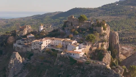 Guadalest by drone Stock Footage 281273226