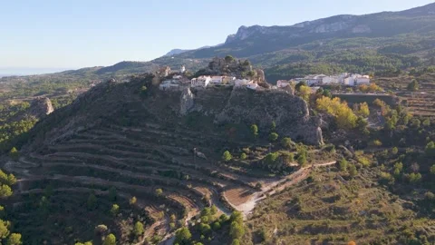 Guadalest by drone Stock Footage 281273231