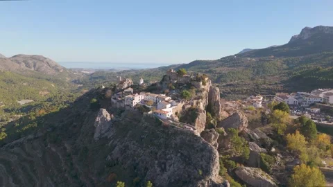 Guadalest by drone Stock Footage 281273232