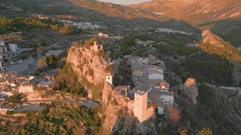 Guadalest by drone Stock Footage 281273322