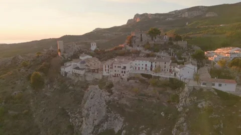 Guadalest by drone Stock Footage 281273326