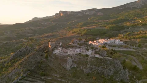 Guadalest by drone Stock Footage 281273400