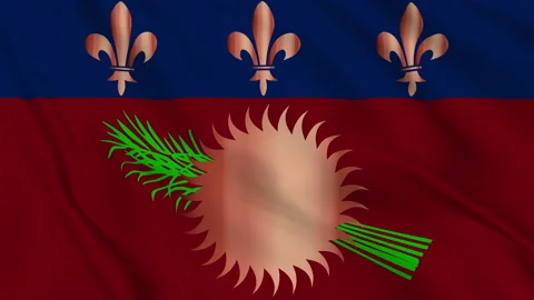 Guadeloupe flag Stock Footage 244146817