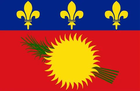 Guadeloupe flag vector Stock Illustration