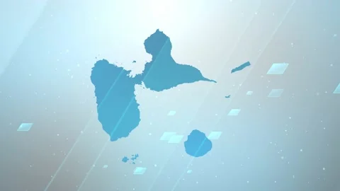 Guadeloupe Map Background Stock Footage 197946332