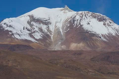 Guallatiri volcano Stock Photos
