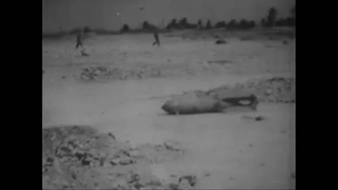 GUAM - 1945 - Tanks and troops of the 3rd Marine division move into an airfield Stock Footage 325207472