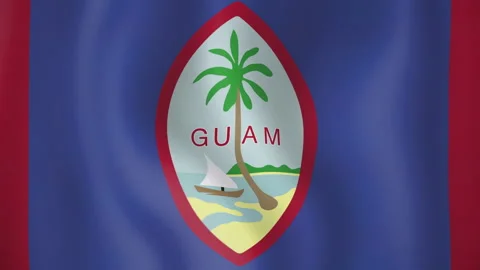Guam animated flag. Seamless loop. 4K Stock Footage 145475664