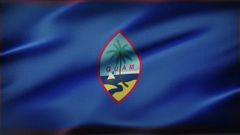 Guam Flag Background Stock Footage 343571566
