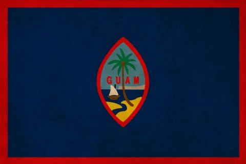 Guam flag drawing ,grunge and retro flag series Stock Illustration
