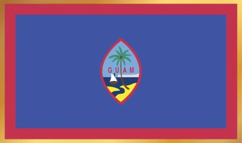 Guam Flag Illustration Stock Illustration