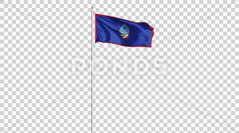 Guam flag, long shot, isolated with alpha channel Stock Photos