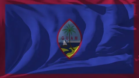 Guam Flag Loop Stock Footage 295721816