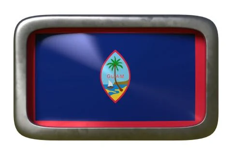 Guam flag sign Stock Illustration