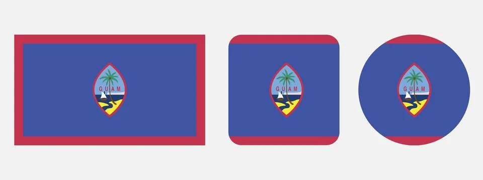 Guam flag, vector illustration Stock Illustration