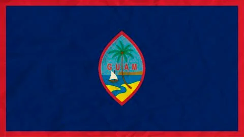 Guam  paper flag Stock Illustration