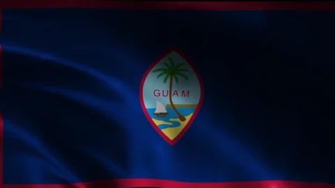 Guam State Waving Flag. Flag of Guam Waving Animation. Stock Footage 263839216