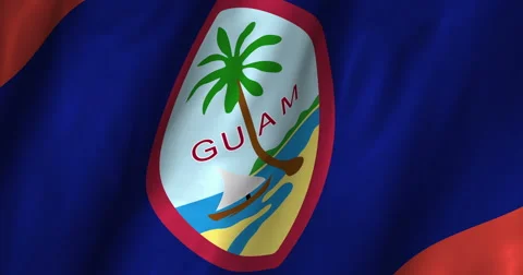 Guam waving flag 4K Stock Footage 50568987