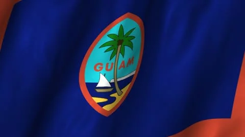 Guam Waving Flag Stock Footage 12262601